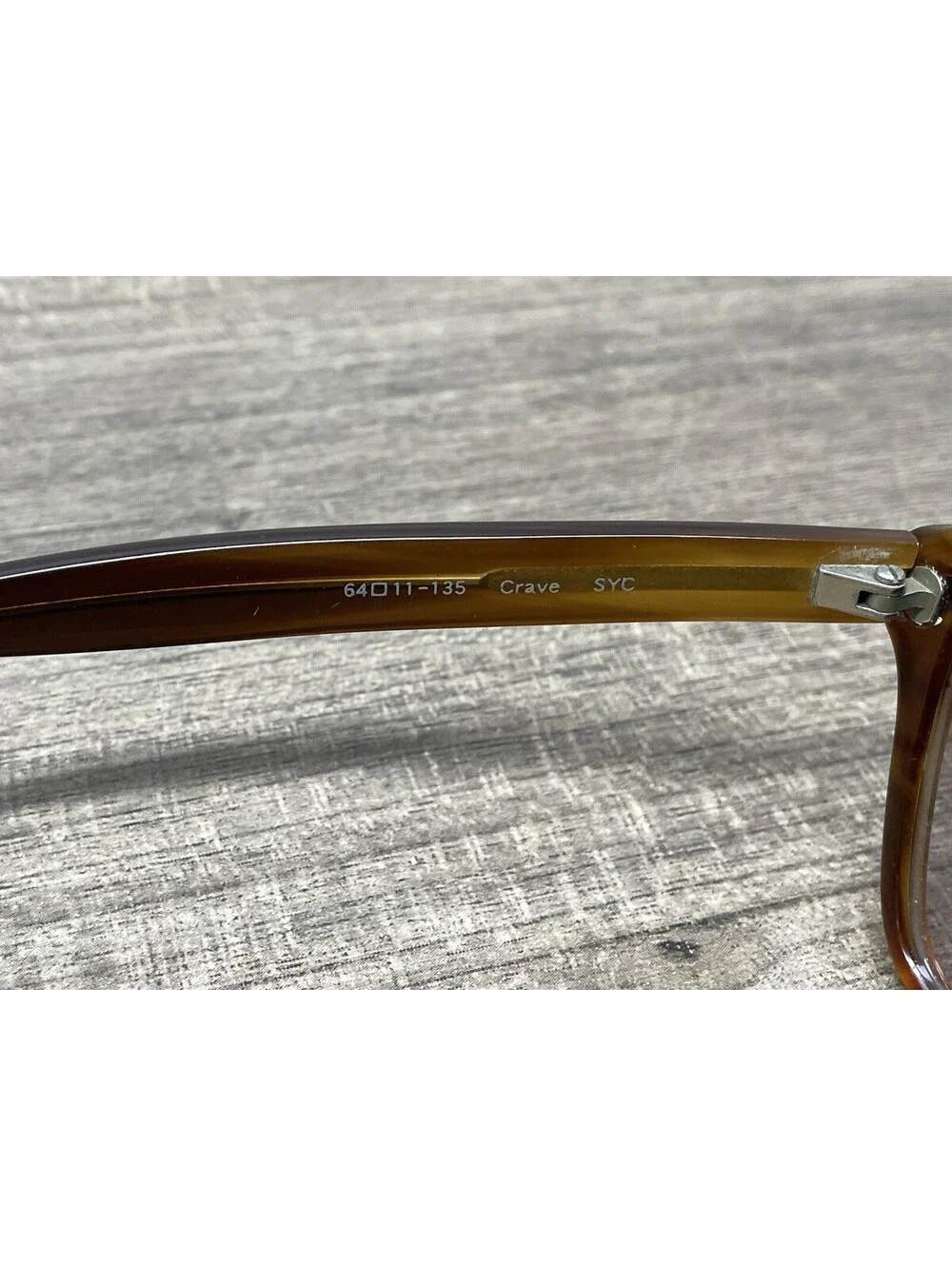 OLIVER PEOPLES CRAVE SYC 64[]11-135 OVERSIZED BROWN SUNGLASSES JAPAN FRAME ONLY